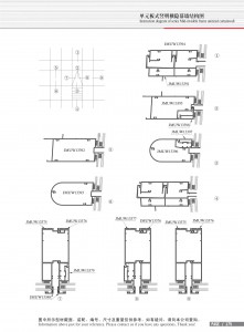 Structural drawing of a single unit panel type vertical open and horizontal concealed curtain wall